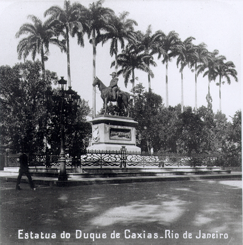Estátua Eqüestre do Duque de Caxias no Largo do Machado, Rio de Janeiro RJ, 1910c.